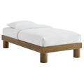 Runa Wood Platform Bed - French Oak — French Oak Twin
