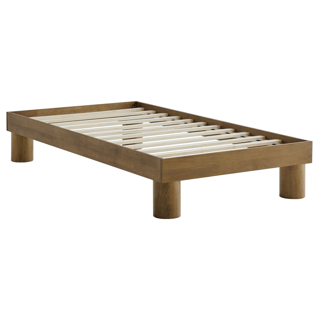 Runa Wood Twin Platform Bed - French Oak