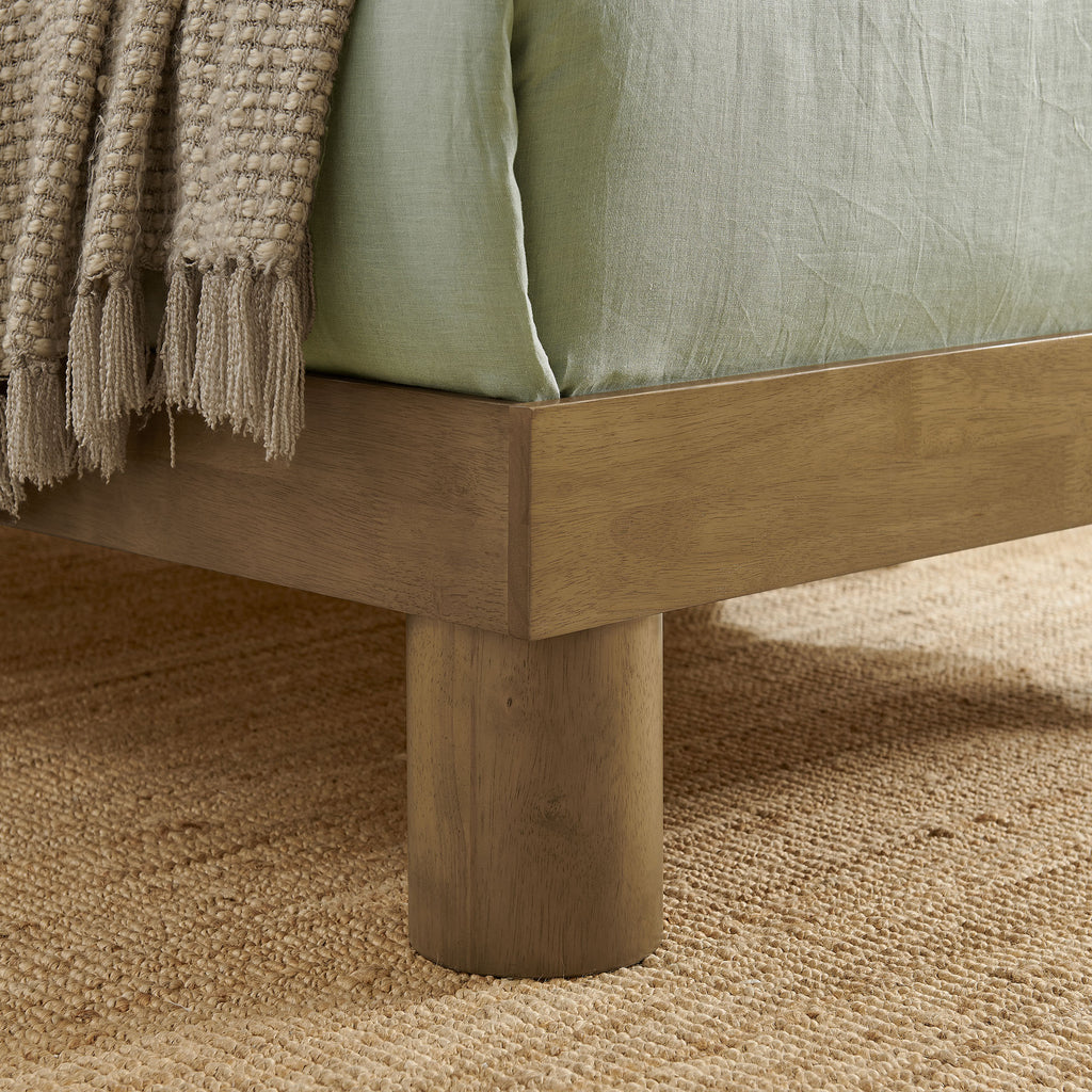 Runa Wood Twin Platform Bed - French Oak