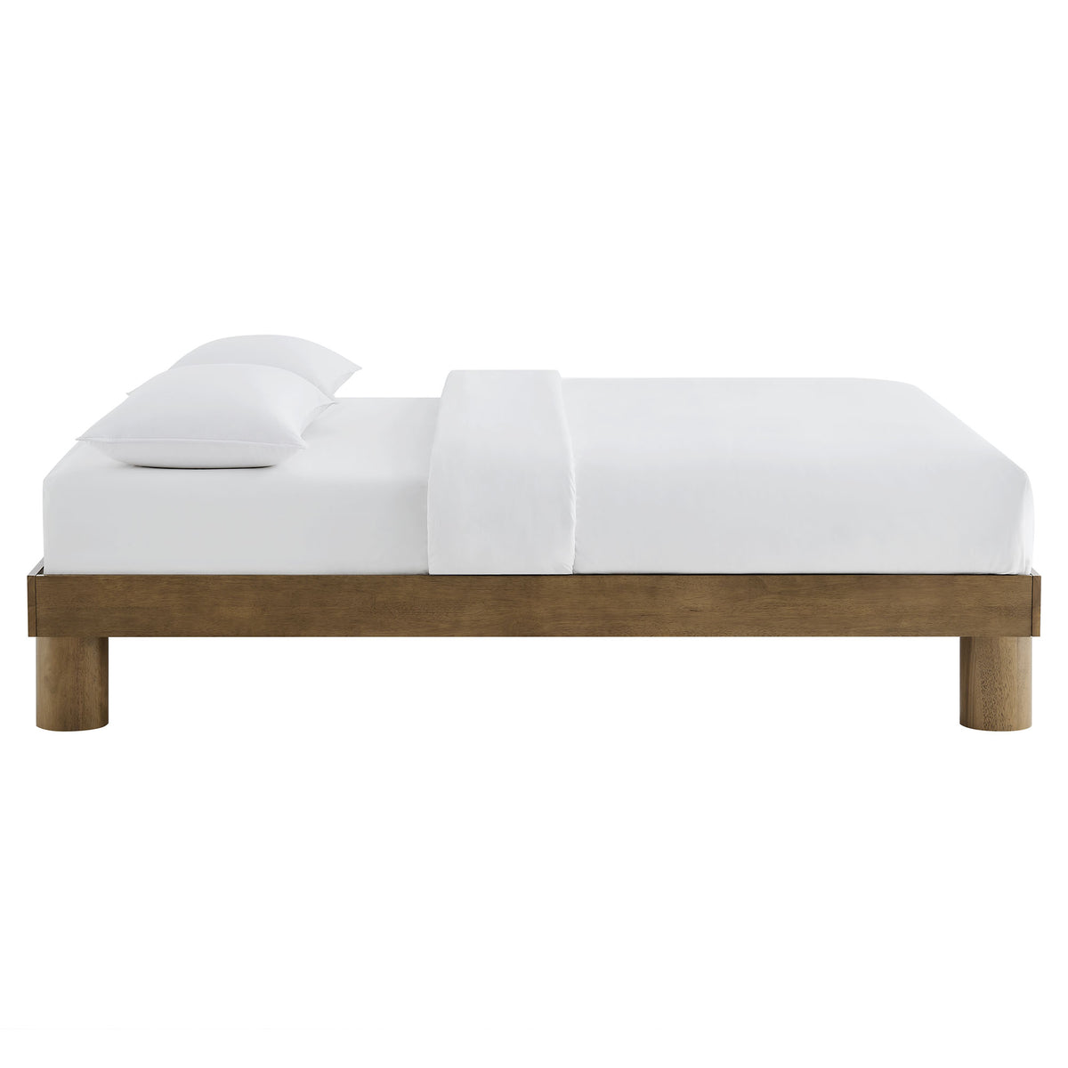 Runa Wood Full Platform Bed - French Oak