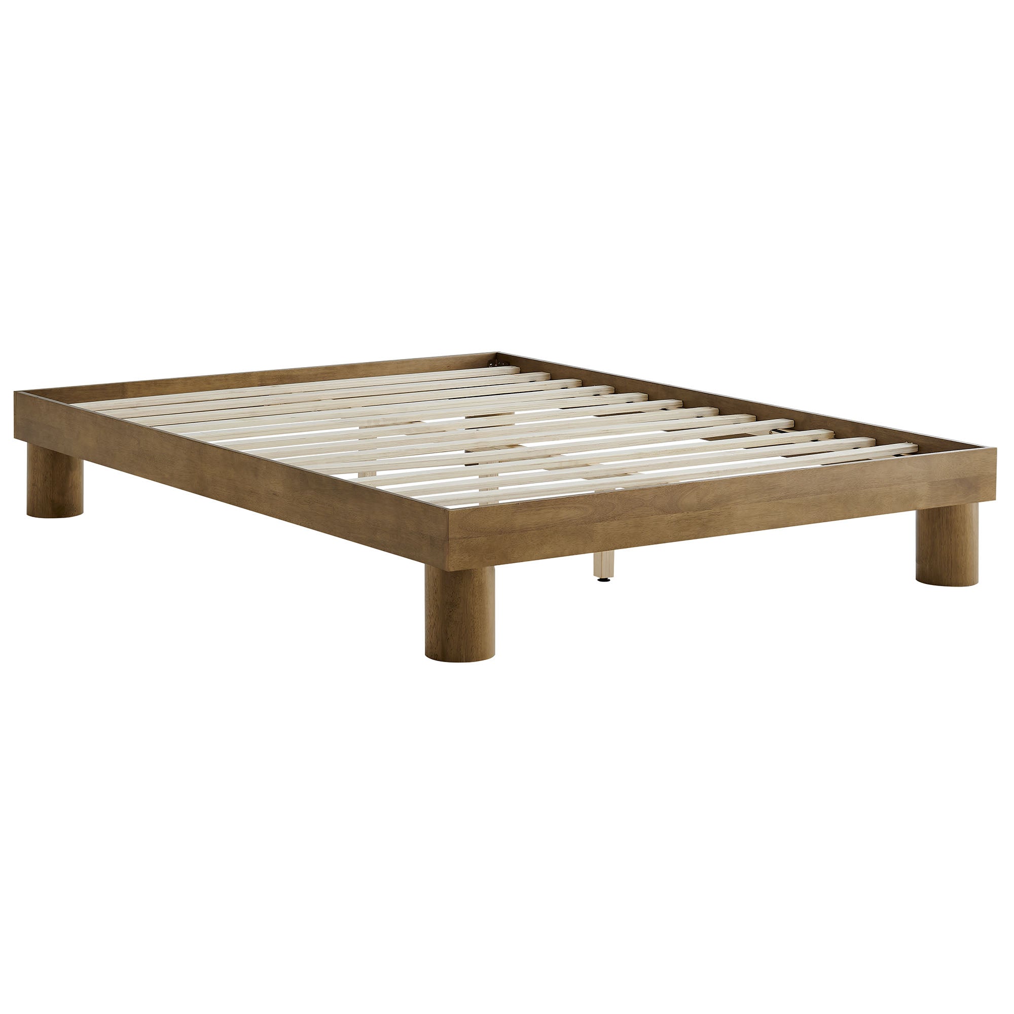 Runa Wood King Platform Bed - French Oak