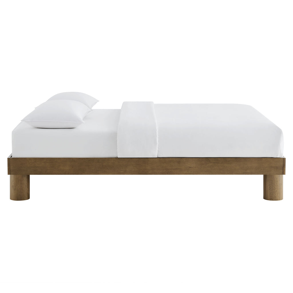 Runa Wood King Platform Bed - French Oak