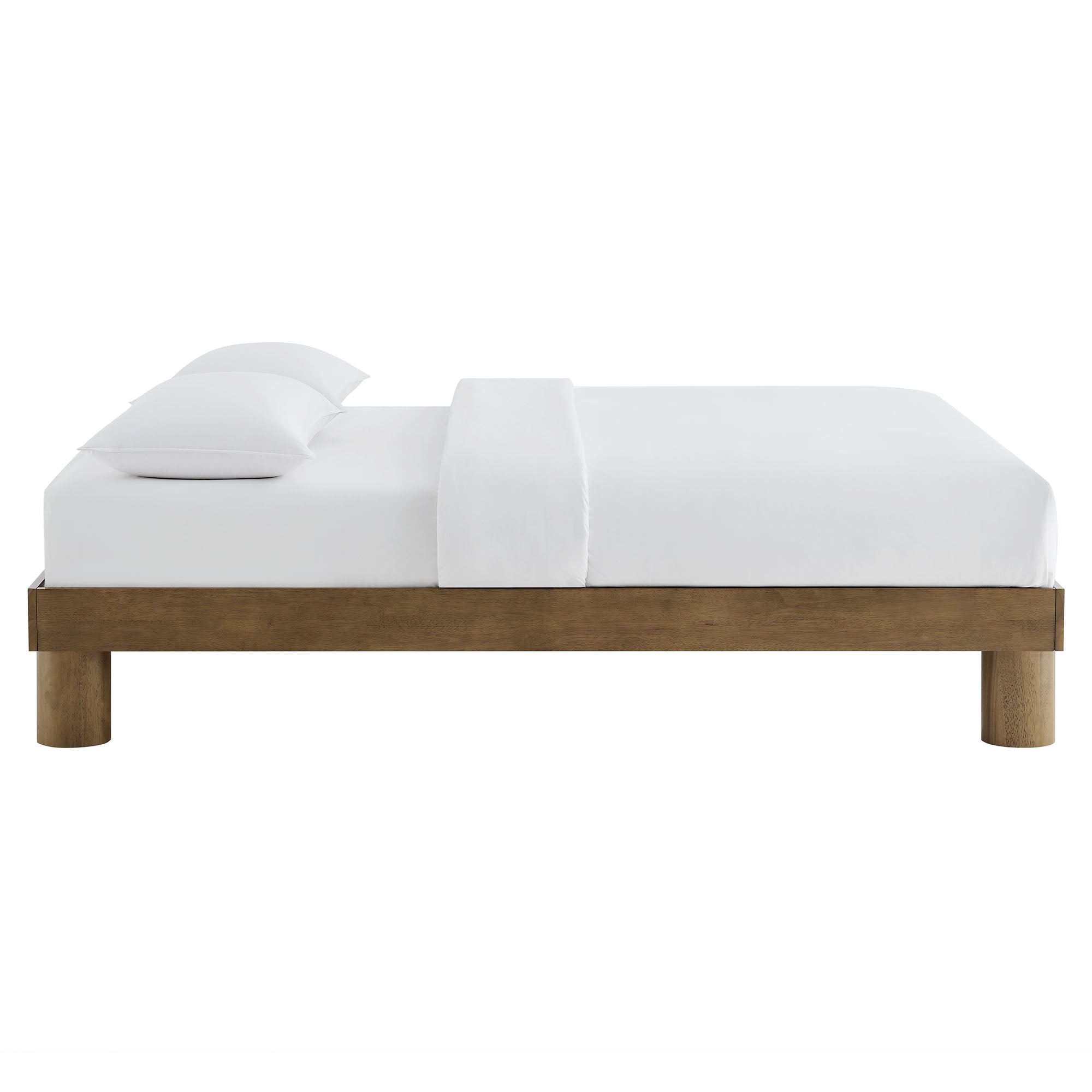 Runa Wood King Platform Bed - French Oak