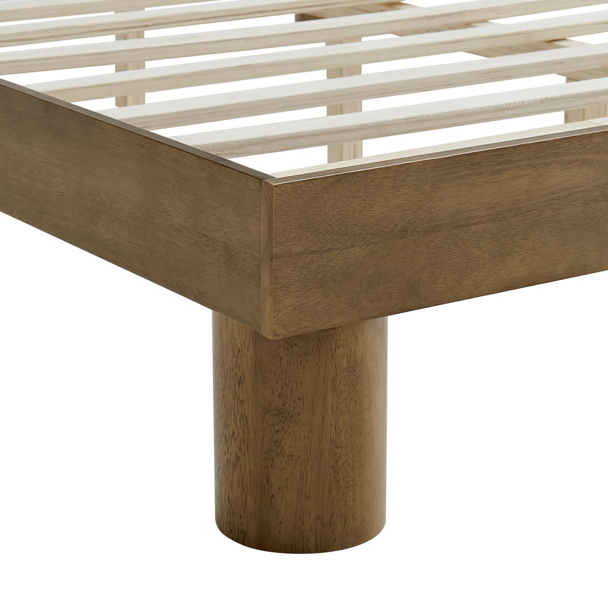 Runa Wood King Platform Bed - French Oak