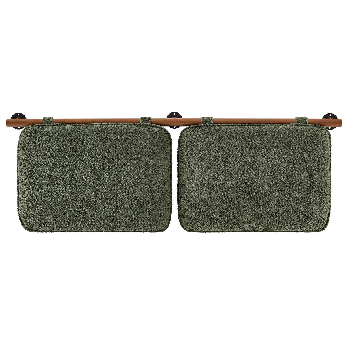 Anela Wall-Mounted Chenille Upholstered Full Headboard - Sage Walnut