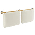 Anela Wall-Mounted Chenille Upholstered Queen Headboard - Cream Natural