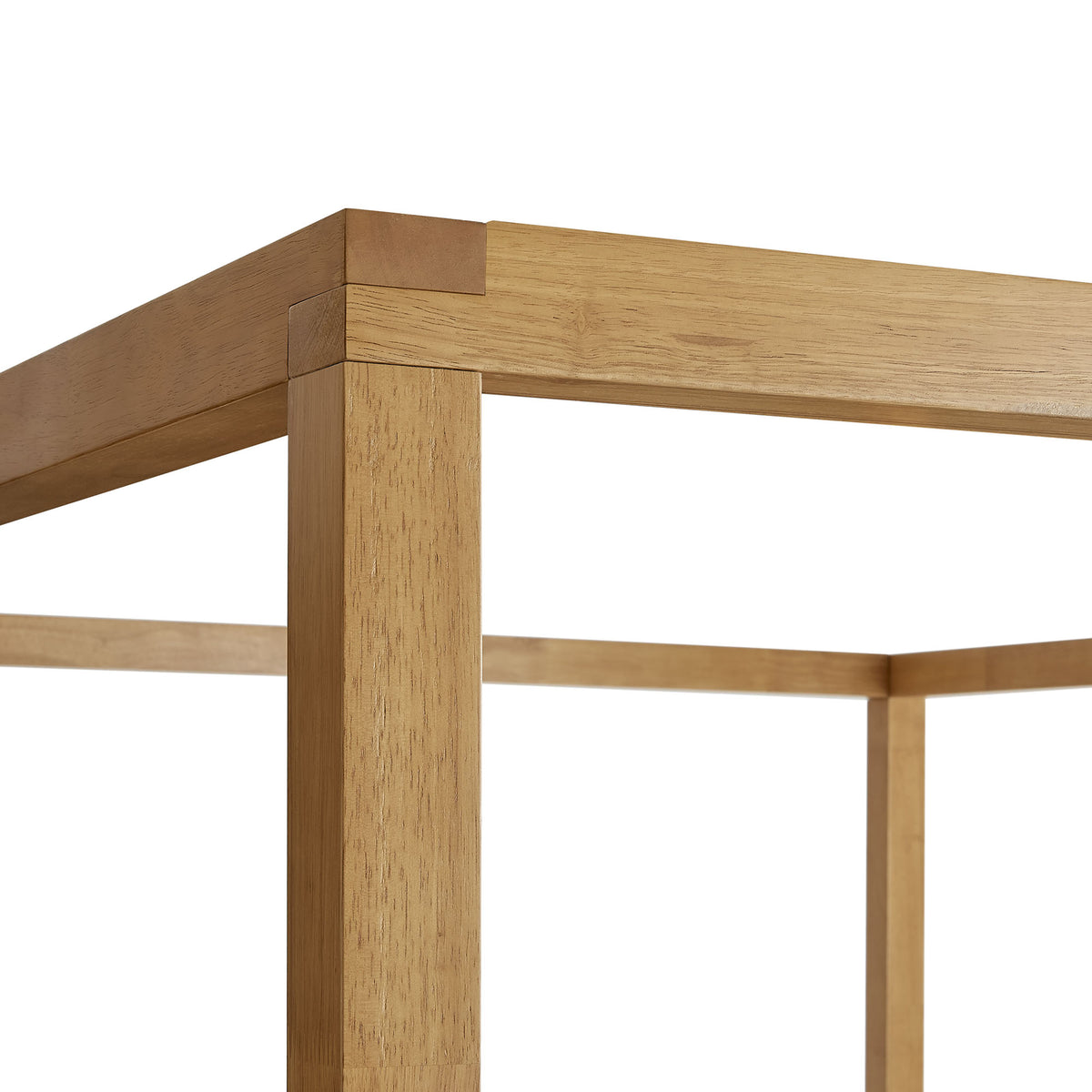 Alva Queen Wood Canopy Platform Bed - Oak