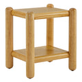Arcus Rectangular 2-Tier Side Table - Oak