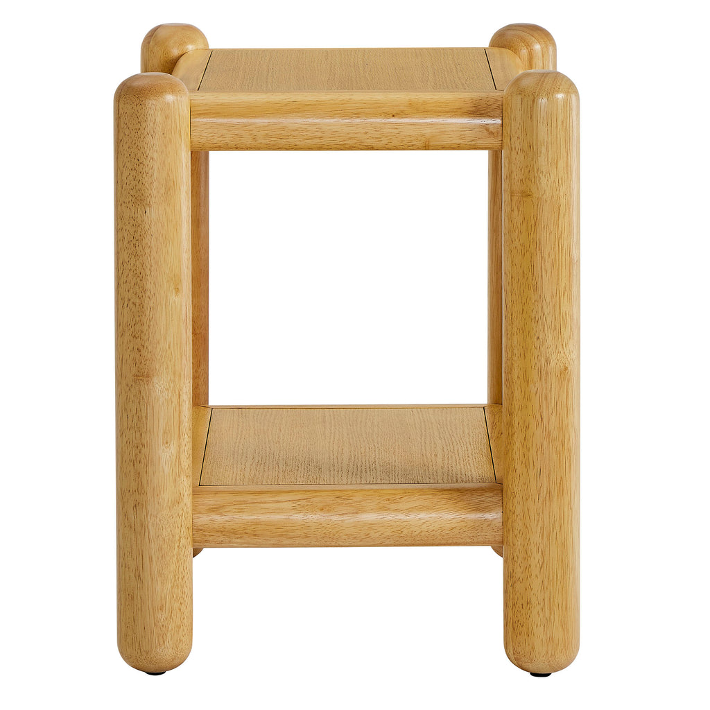 Arcus Rectangular 2-Tier Side Table - Oak