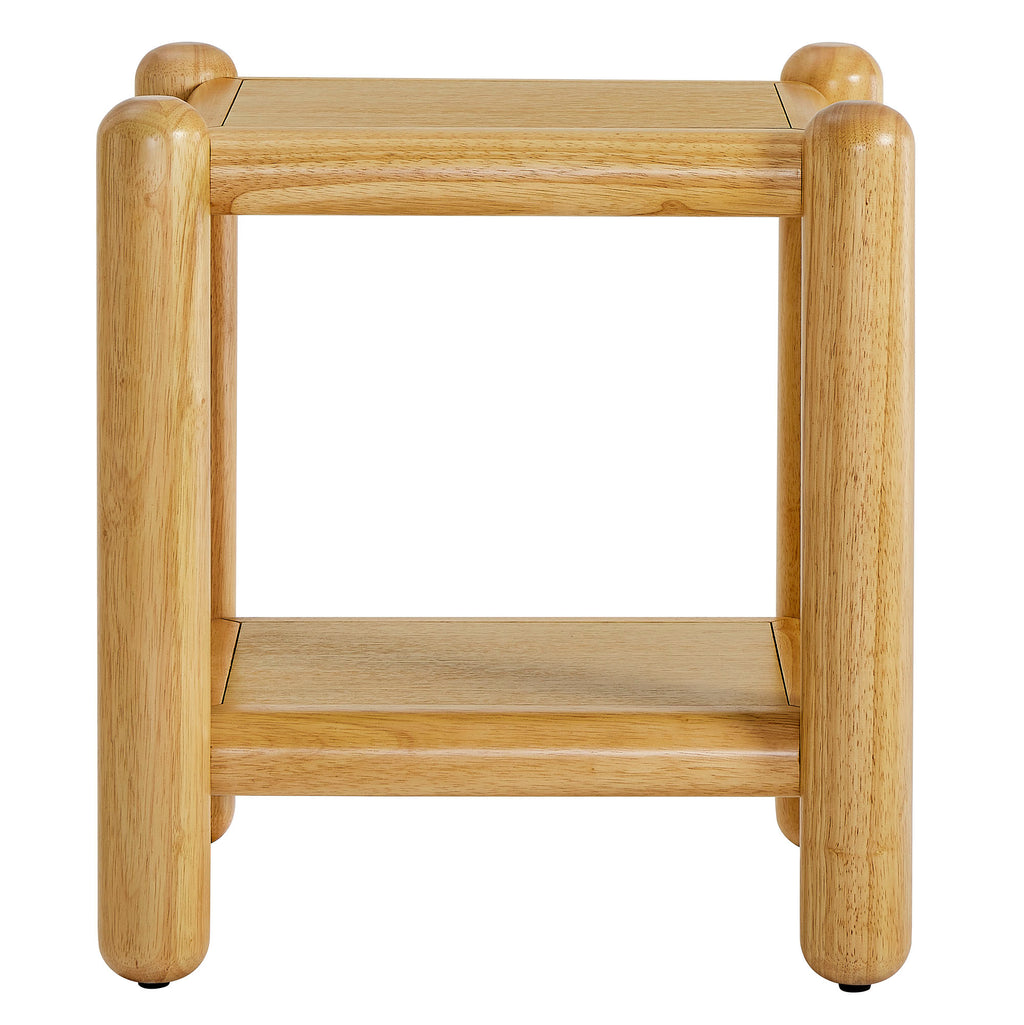 Arcus Rectangular 2-Tier Side Table - Oak