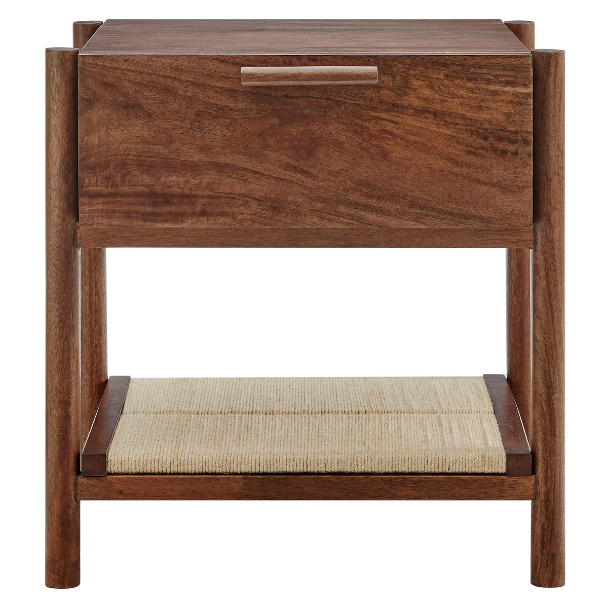 Oswin 1-Drawer Wood Nightstand - Walnut