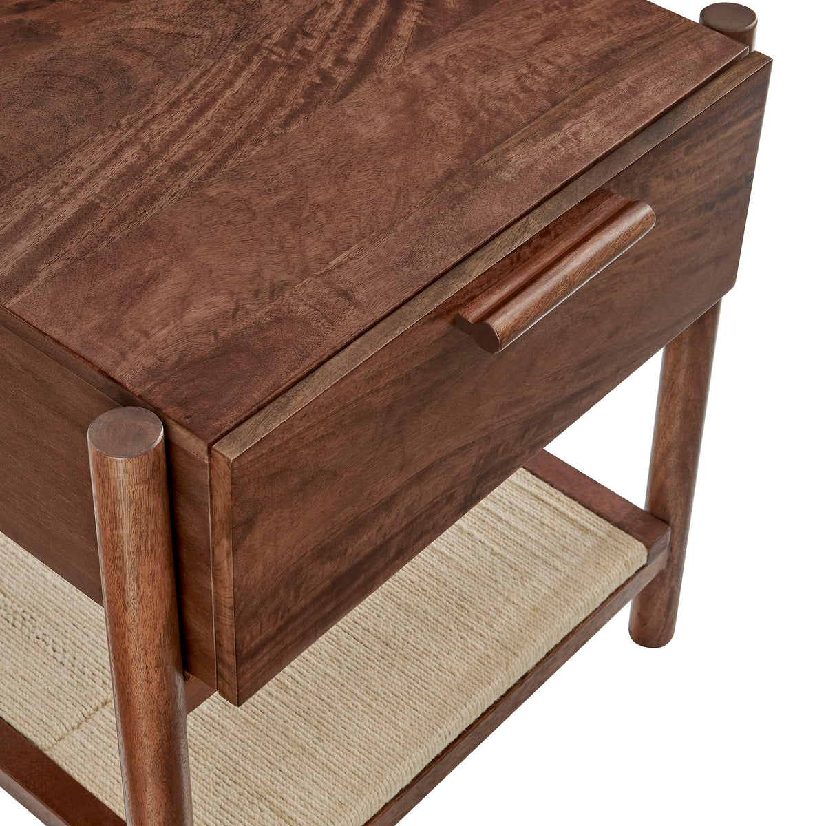 Oswin 1-Drawer Wood Nightstand - Walnut
