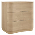 Mirae 3-Drawer Curved Compact Dresser - Brushed Light Oak
