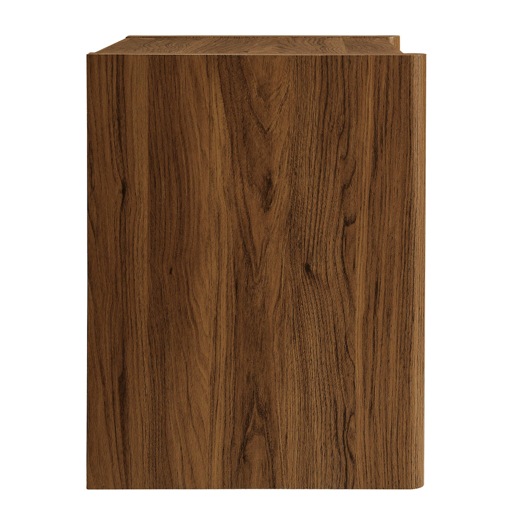 Emric Wave Nightstand - Walnut