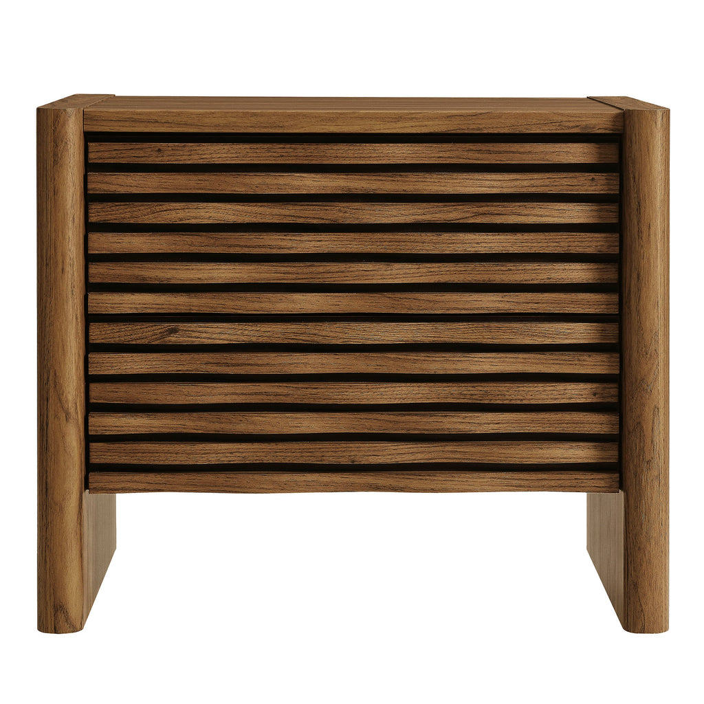 Emric Wave Nightstand - Walnut