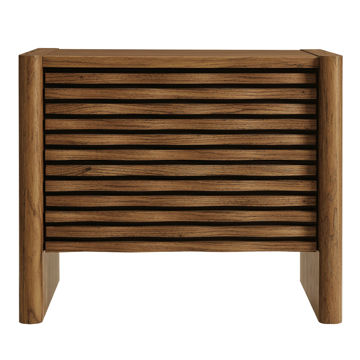 Emric Wave Nightstand - Walnut