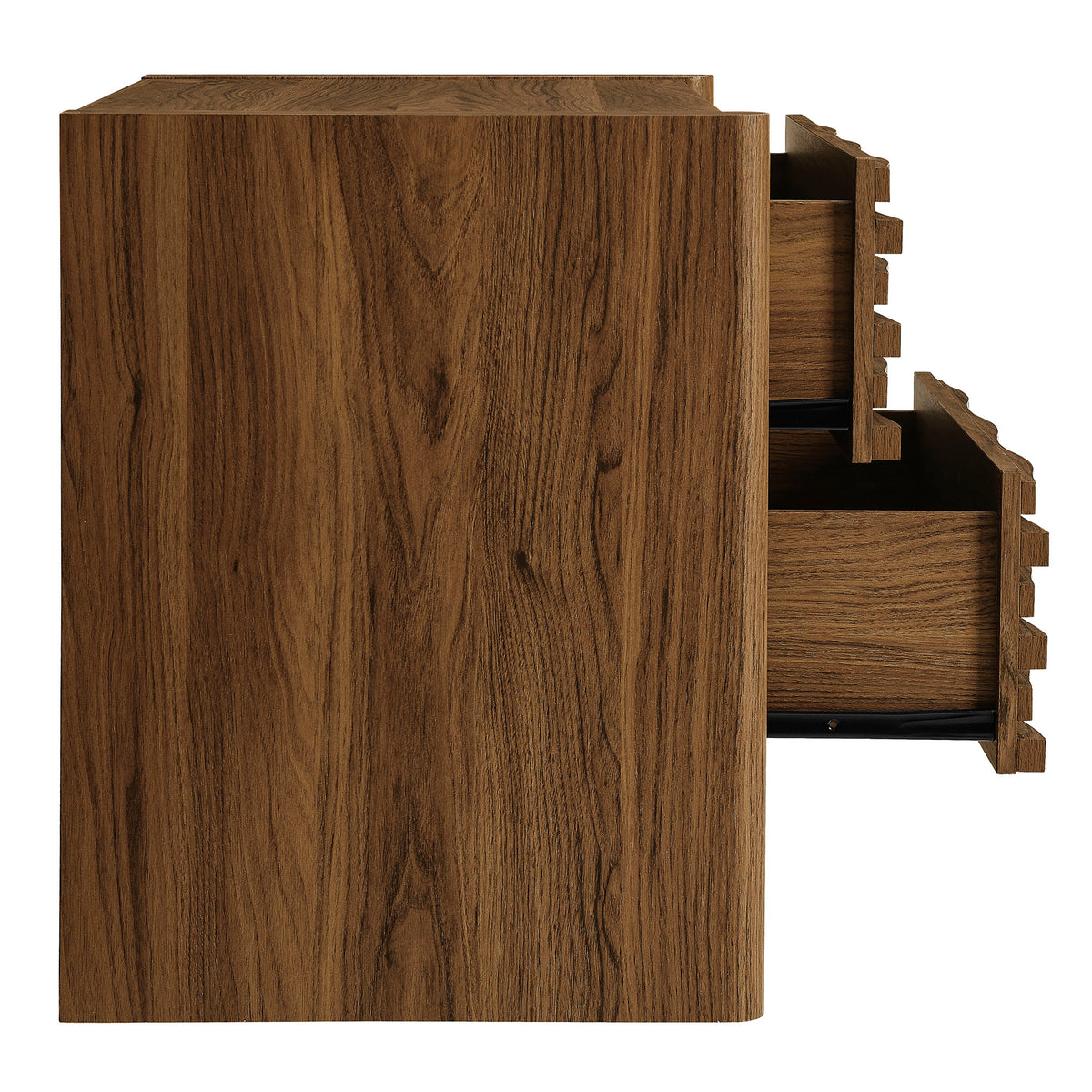 Emric Wave Nightstand - Walnut