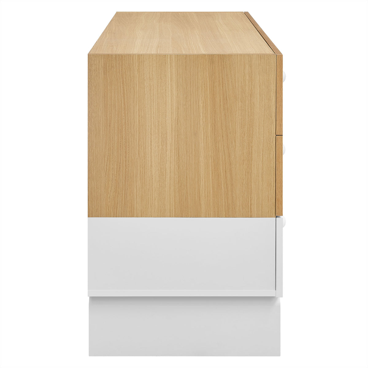 Nolia 6-Drawer Color Block Dresser - Oak White