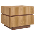 Isola 2 Drawer Nightstand - Light Oak Walnut