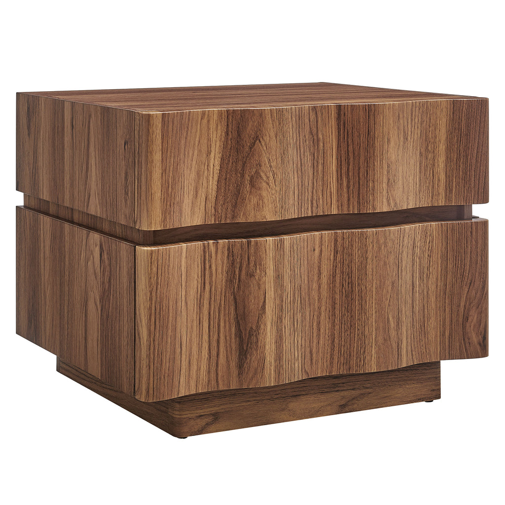 Isola 2 Drawer Nightstand - Walnut