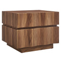 Isola 2 Drawer Nightstand - Walnut