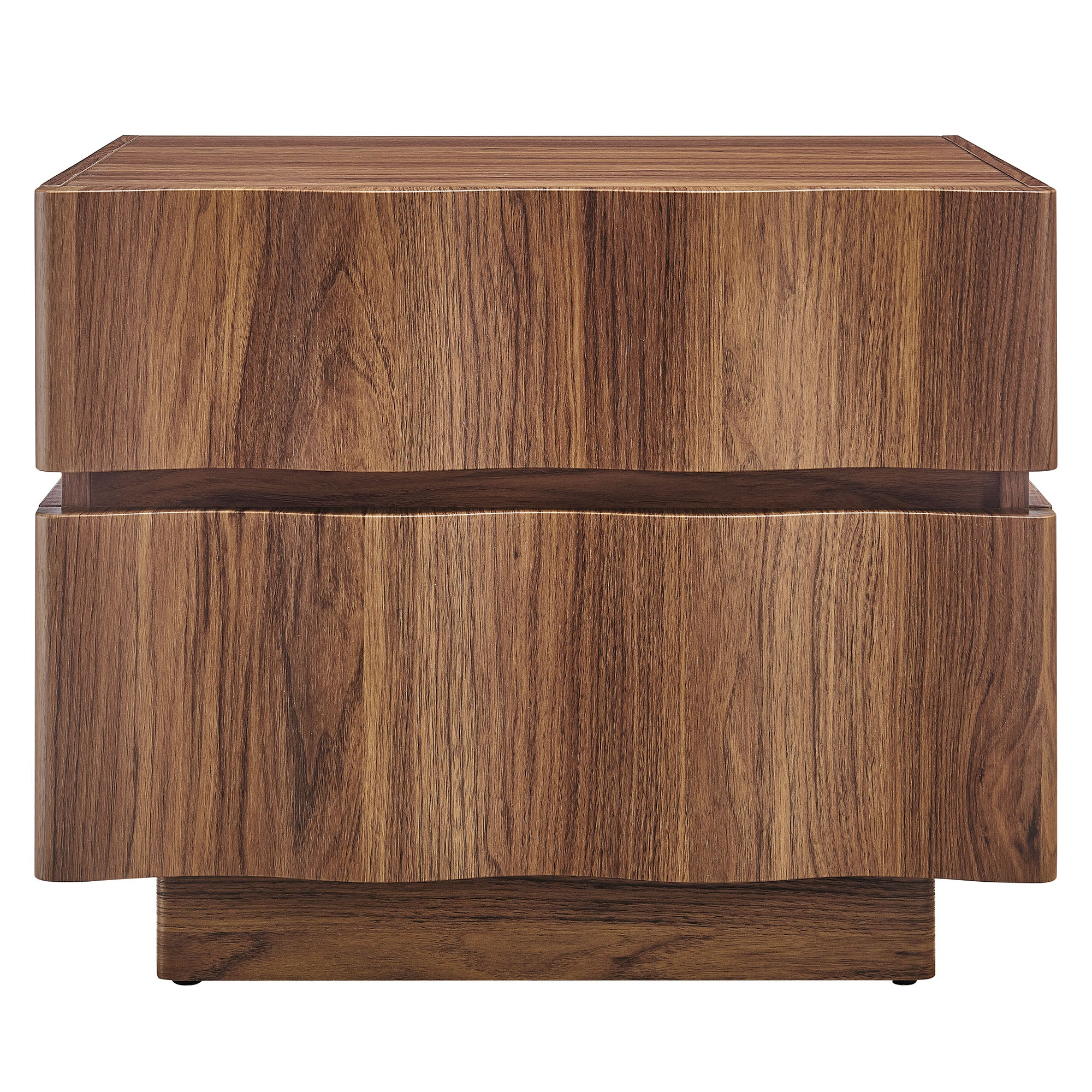 Isola 2 Drawer Nightstand - Walnut