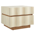 Isola 2 Drawer Nightstand - White Light Oak