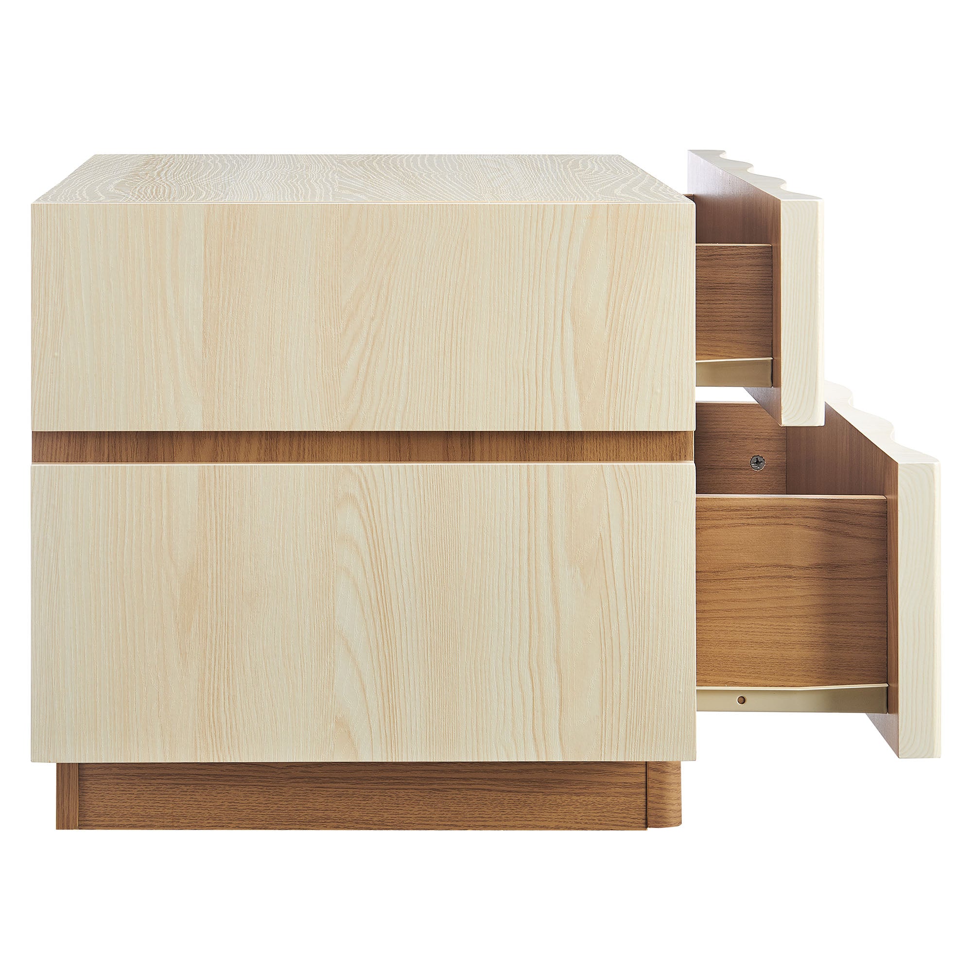Isola 2 Drawer Nightstand - White Light Oak