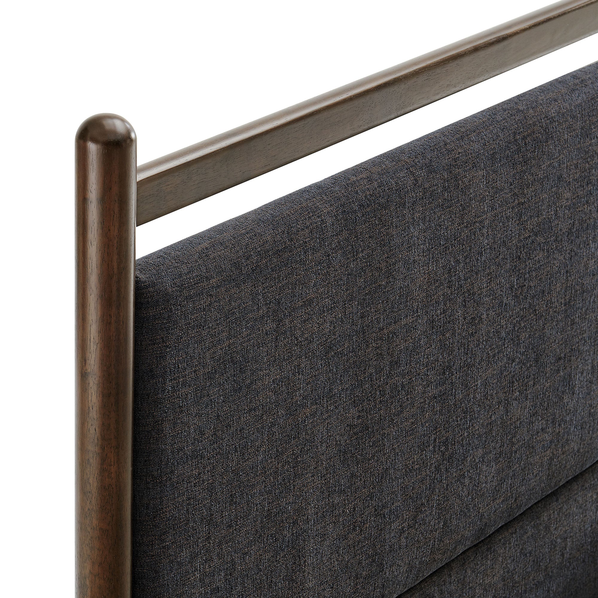 Ginny Twin Size Platform Bed Frame - Wenge Heathered Dark Gray