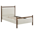 Ginny Twin Size Platform Bed Frame - Wenge Heathered Ivory