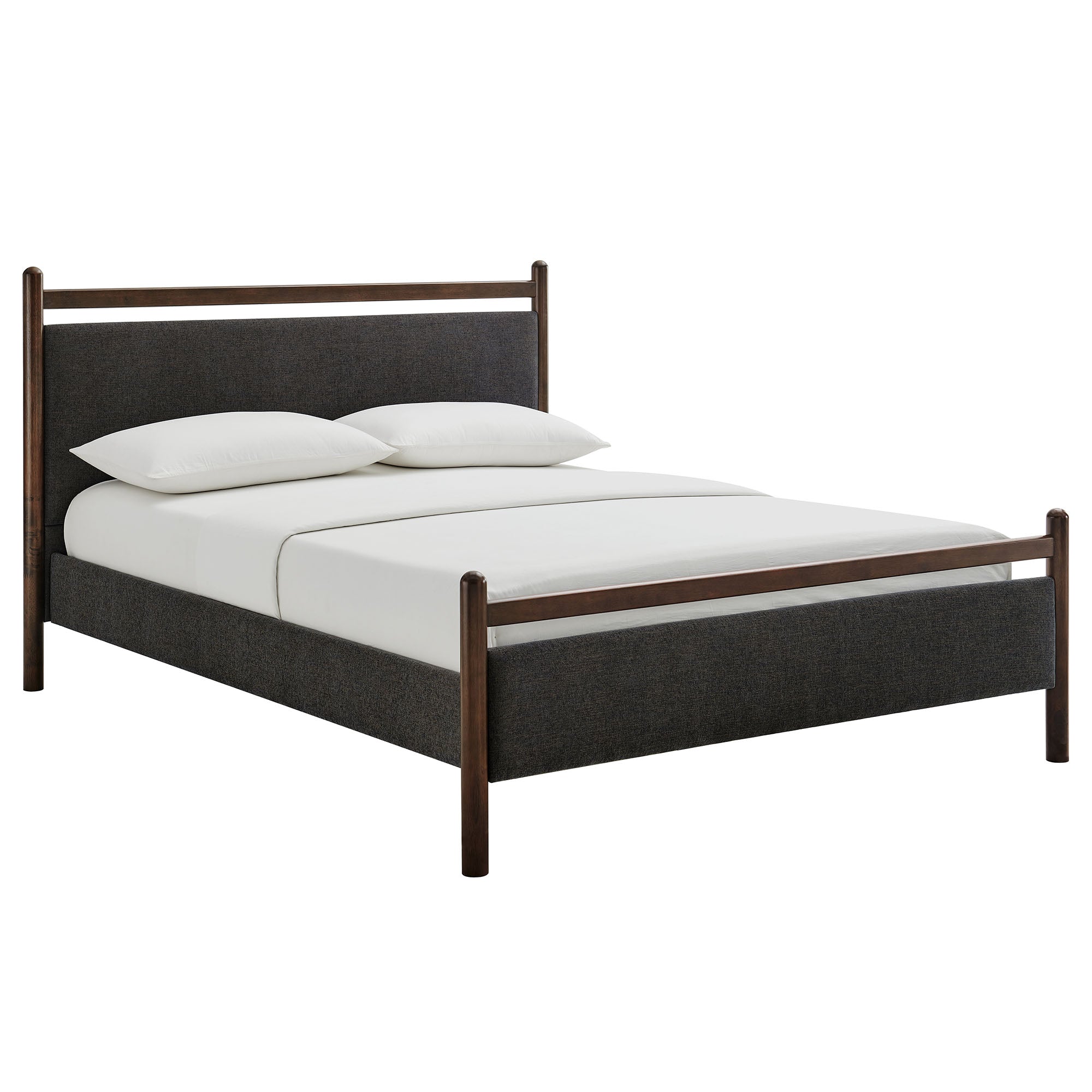 Ginny Full Size Platform Bed Frame - Wenge Heathered Dark Gray