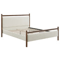 Ginny King Size Platform Bed Frame - Wenge Heathered Ivory