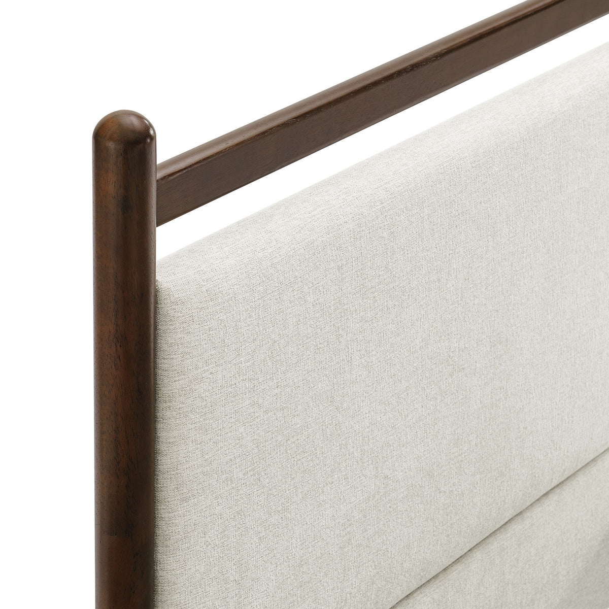 Ginny King Size Platform Bed Frame - Wenge Heathered Ivory