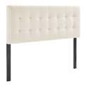 Lily Stain-Resistant Performance Velvet Full Size Headboard - Alabaster
