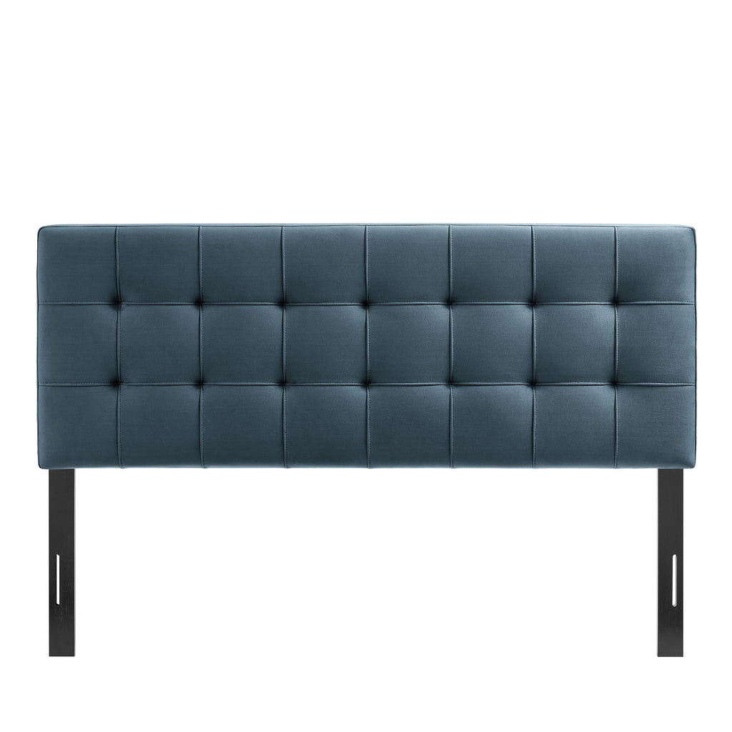 Lily Stain-Resistant Performance Velvet Full Size Headboard - Cadet Blue