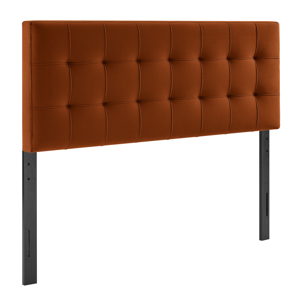 Lily Stain-Resistant Performance Velvet Full Size Headboard - Rust