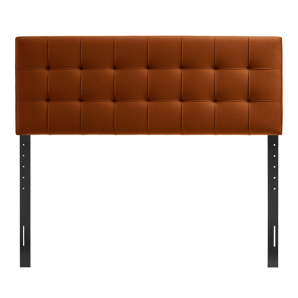 Lily Stain-Resistant Performance Velvet Full Size Headboard - Rust