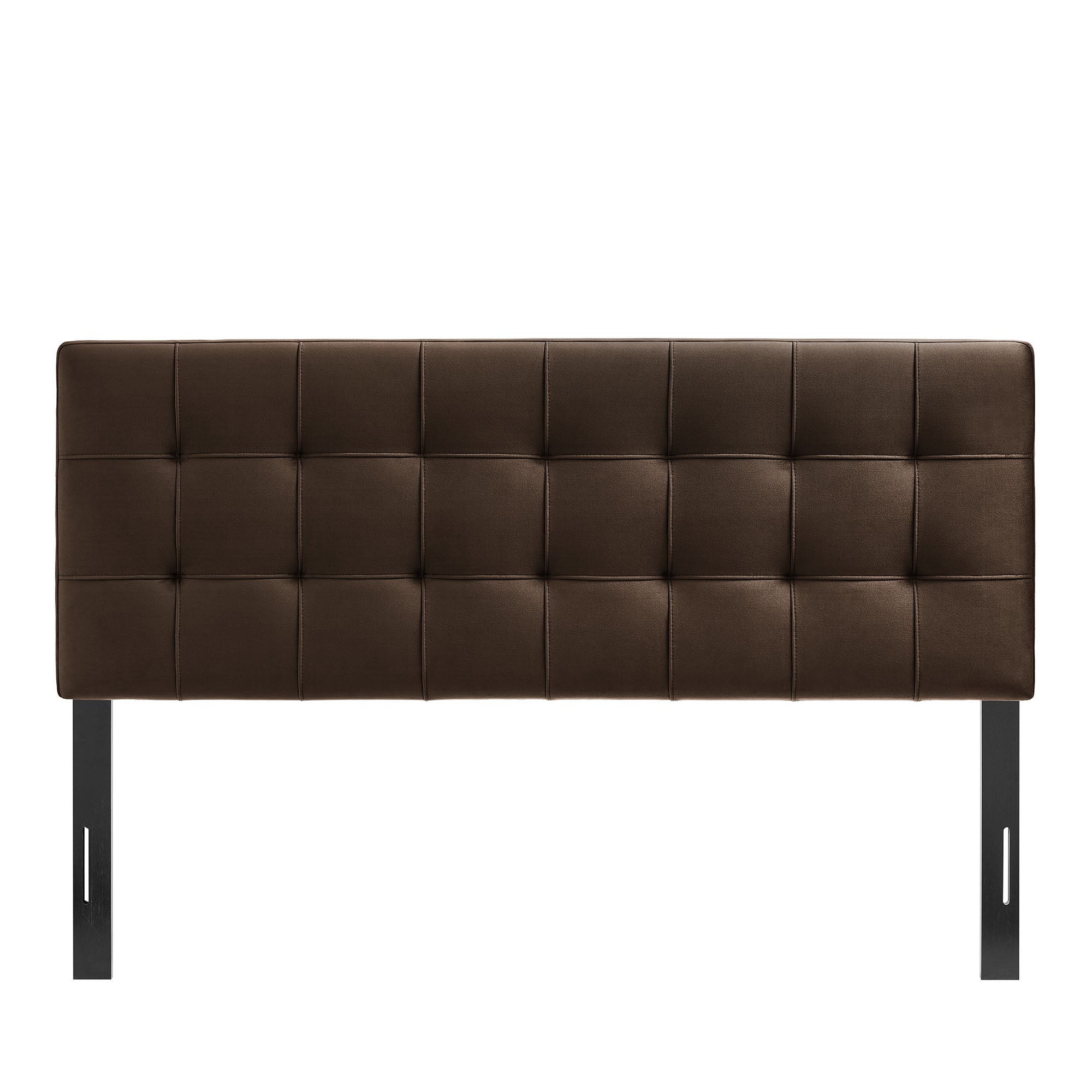Lily Stain-Resistant Performance Velvet Queen Size Headboard - Chocolate Brown