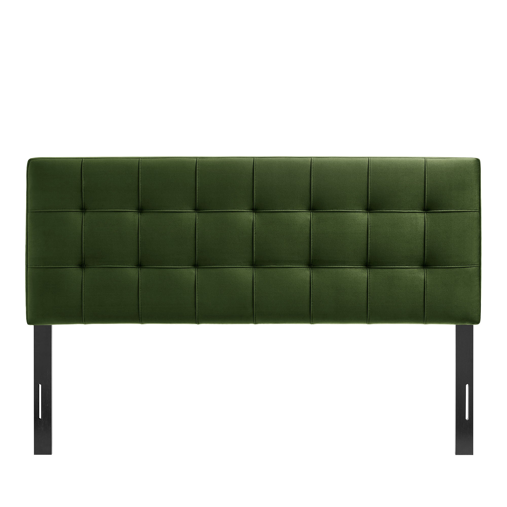 Lily Stain-Resistant Performance Velvet Queen Size Headboard - Moss Green
