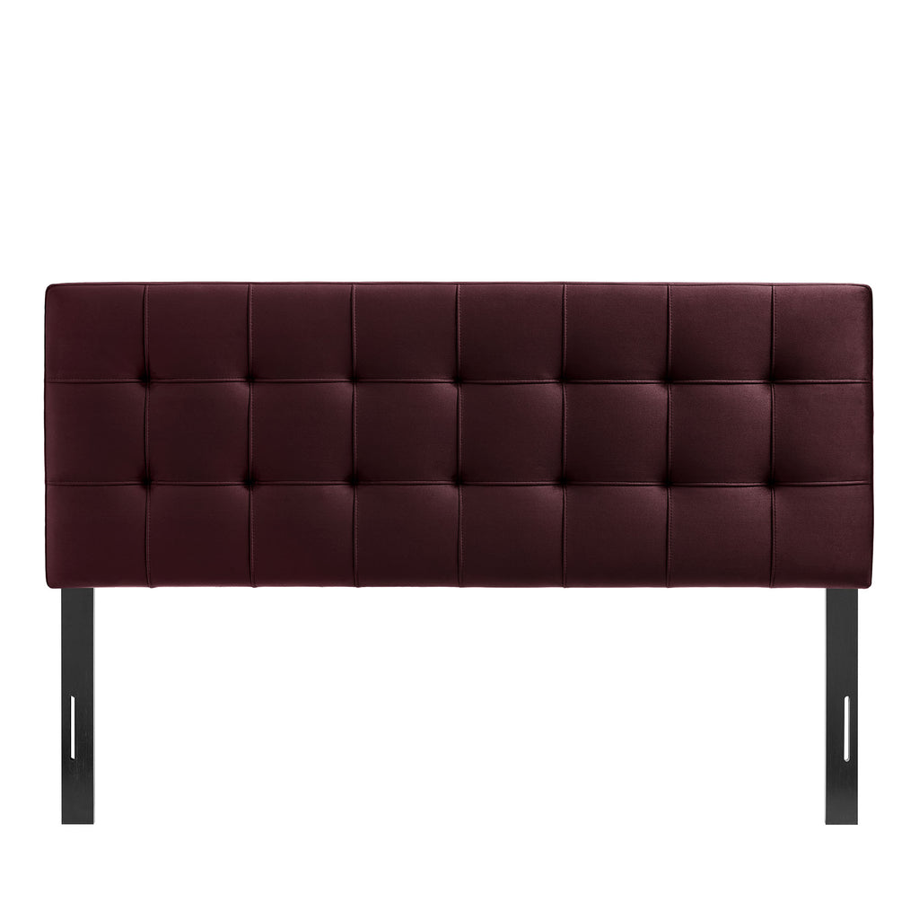 Lily Stain-Resistant Performance Velvet Queen Size Headboard - Mulberry