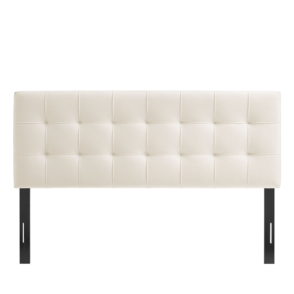 Lily Stain-Resistant Performance Velvet King Size Headboard - Alabaster