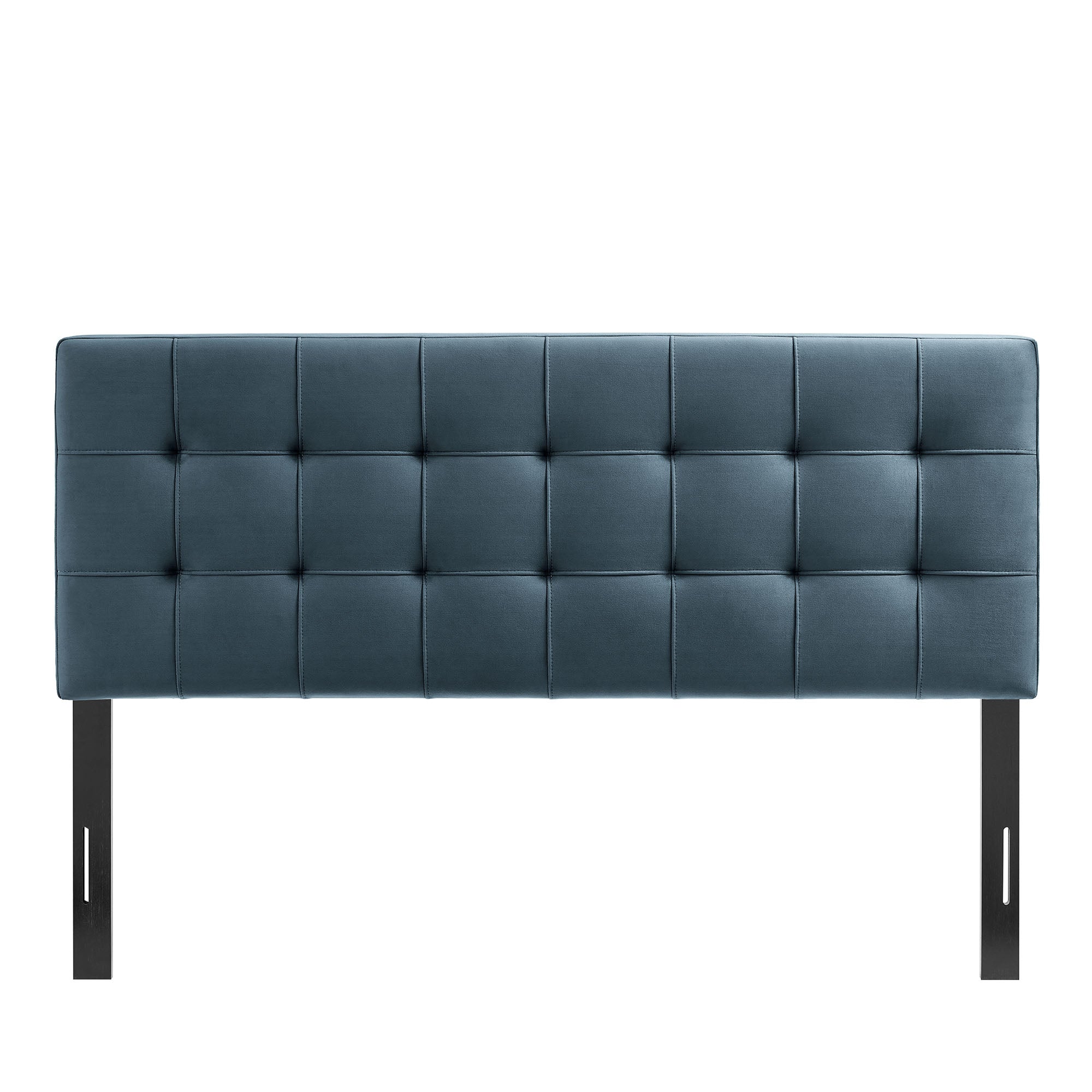 Lily Stain-Resistant Performance Velvet King Size Headboard - Cadet Blue