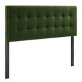 Lily Stain-Resistant Performance Velvet King Size Headboard - Moss Green