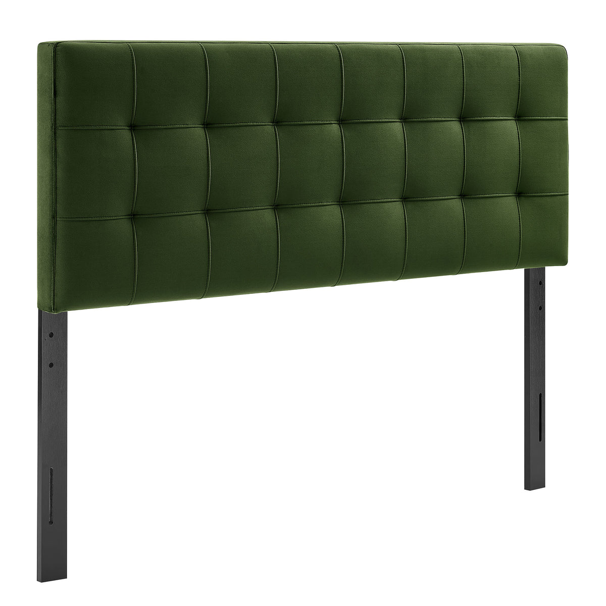Lily Stain-Resistant Performance Velvet King Size Headboard - Moss Green