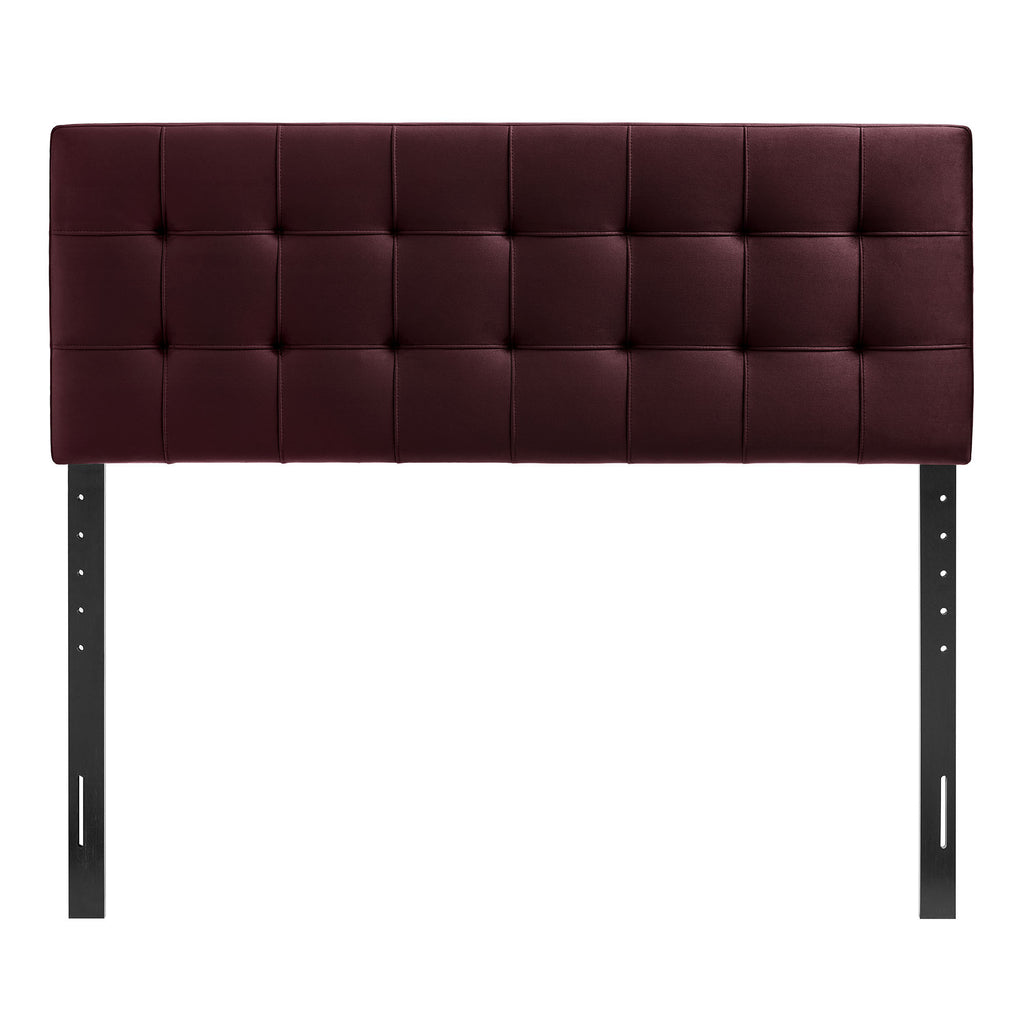 Lily Stain-Resistant Performance Velvet King Size Headboard - Mulberry