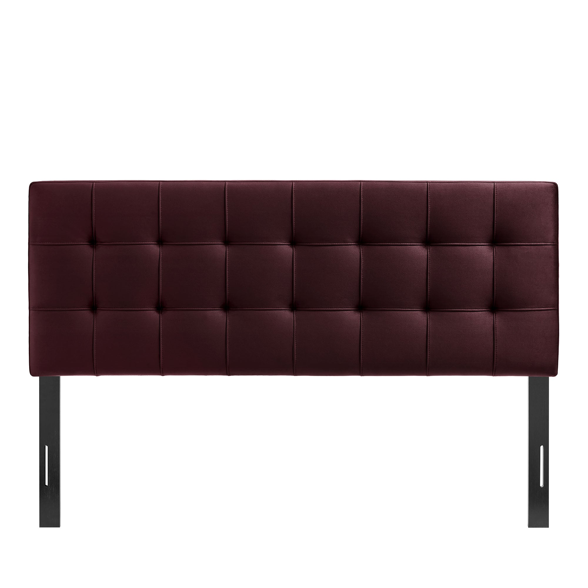 Lily Stain-Resistant Performance Velvet King Size Headboard - Mulberry