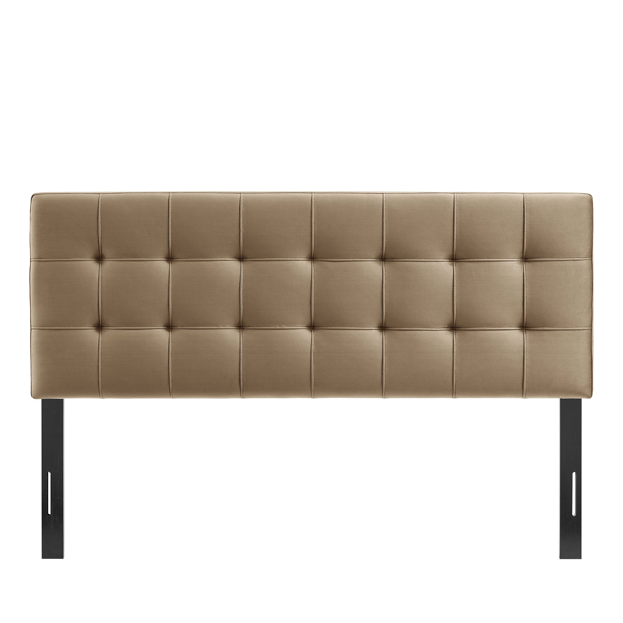 Lily Stain-Resistant Performance Velvet King Size Headboard - Taupe
