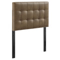 Lily Vegan Leather Twin Size Headboard - Mushroom