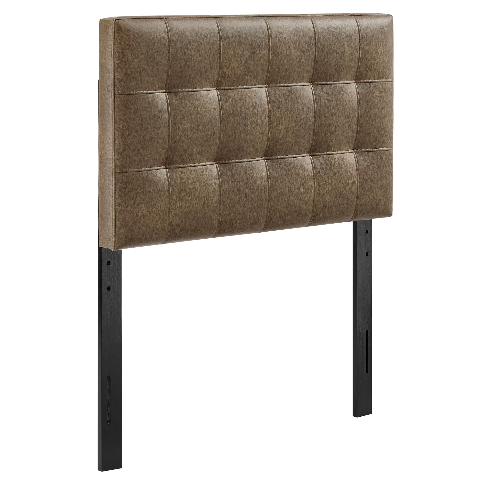 Lily Vegan Leather Twin Size Headboard - Mushroom
