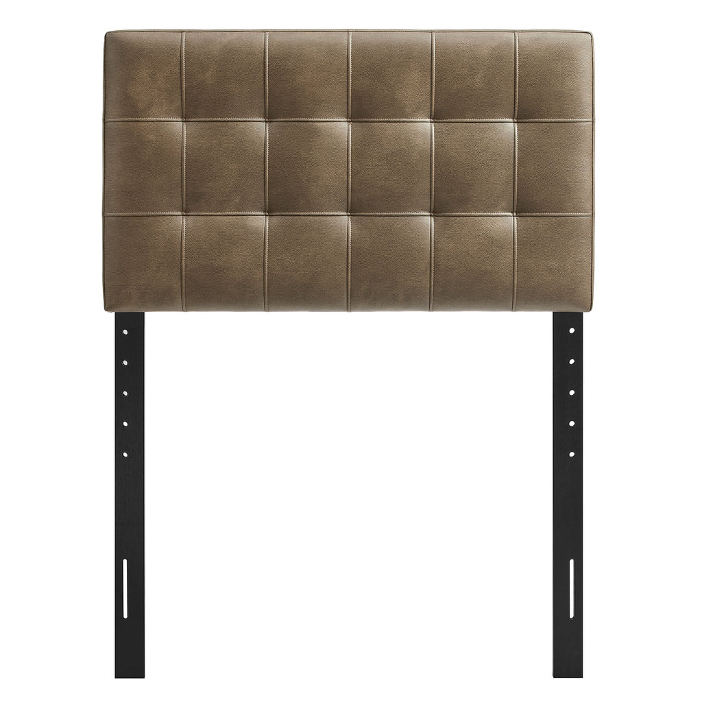 Lily Vegan Leather Twin Size Headboard - Mushroom